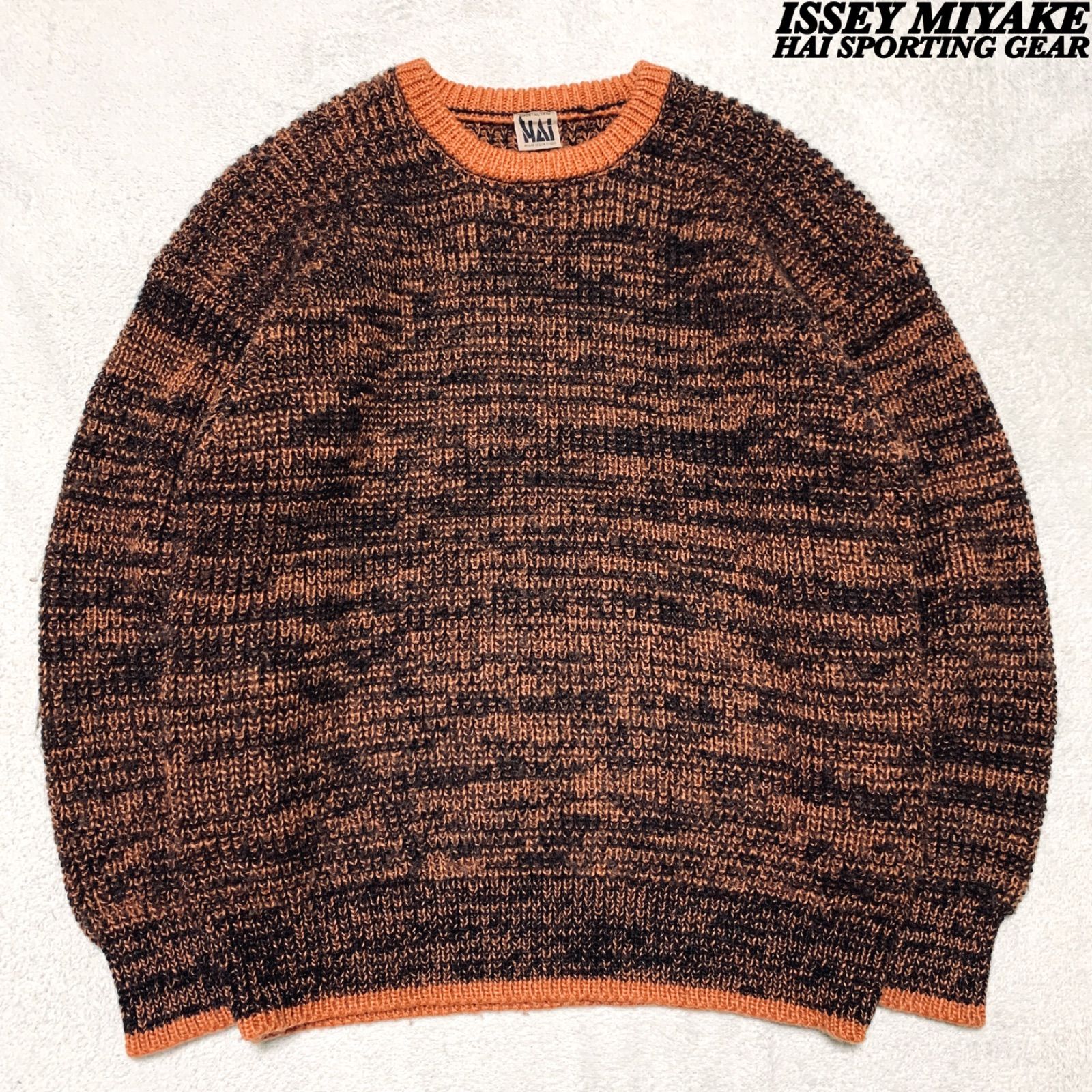 as イッセイミヤケ ハイネック ニット セーター ダークオレンジ as様専用 イッセイミヤケ ハイネック ニット セーター ダークオレンジ