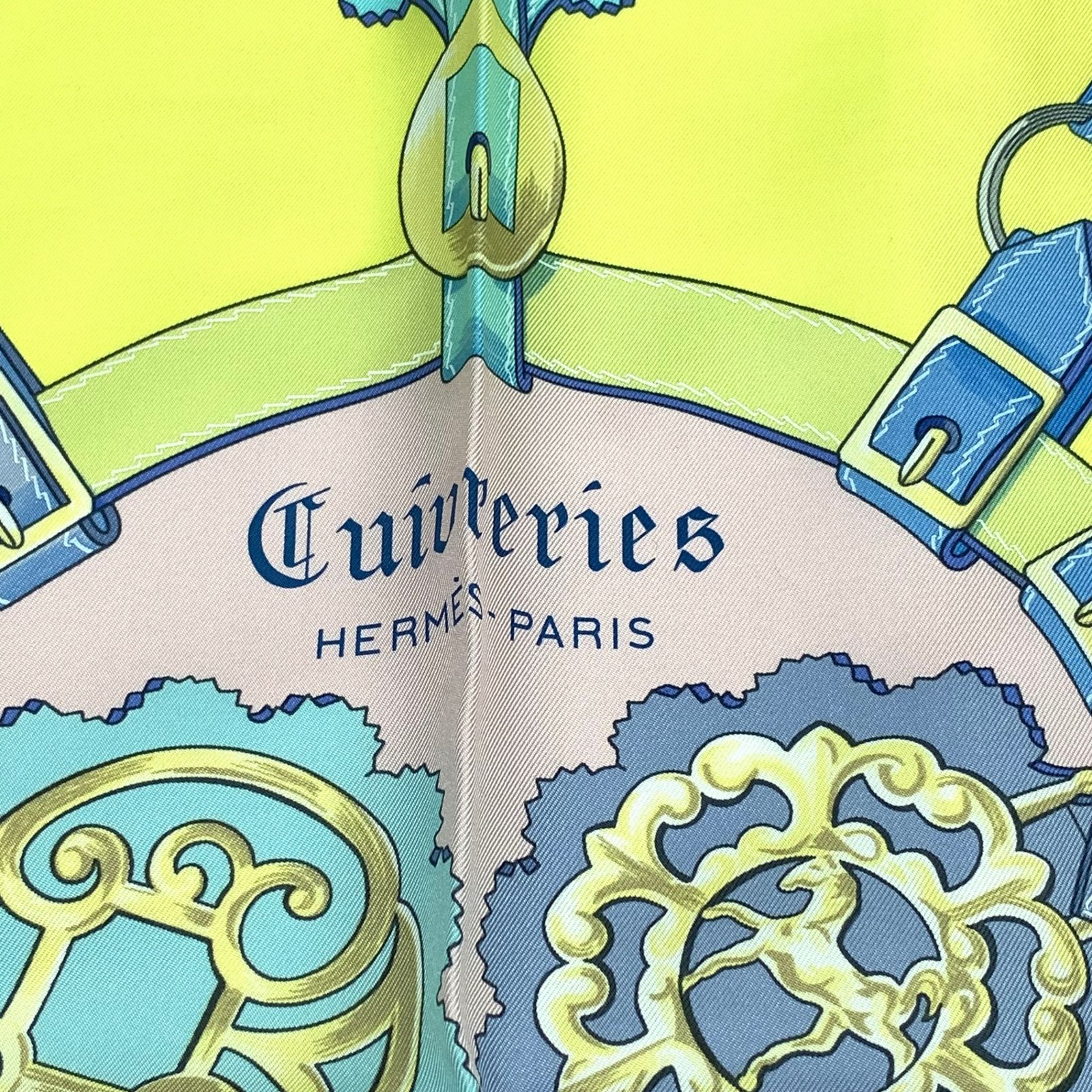 新品同様 HERMES エルメス スカーフ シルク カレ90 Cuivreries 銅細工