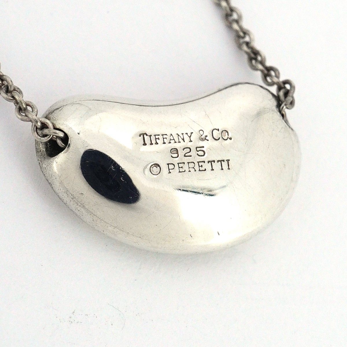 5jpb0495】ティファニー ネックレス ビーン シルバー925【中古