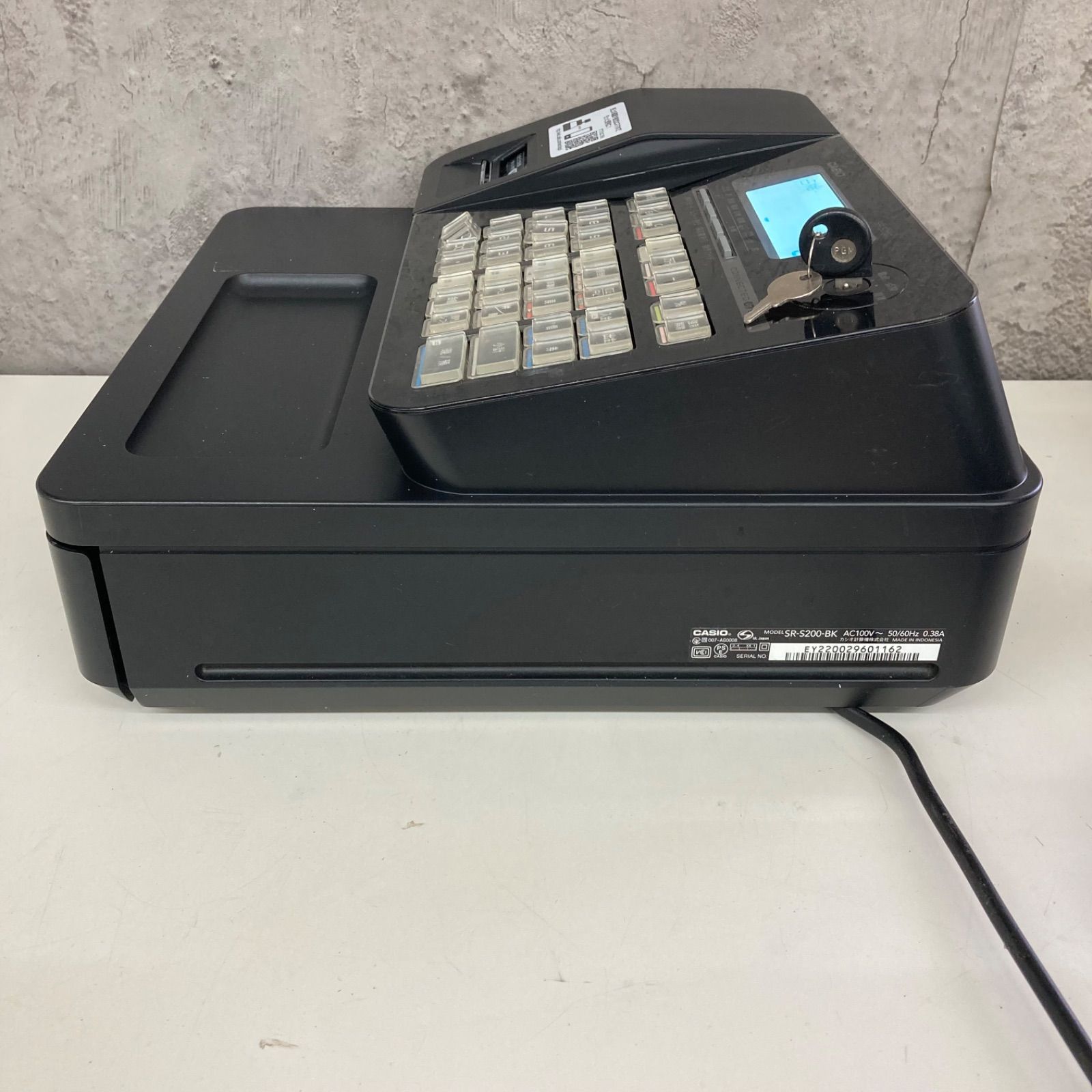 CASIO カシオ 電子レジスター SR-S200-BK ロールペーパー付き 動作確認