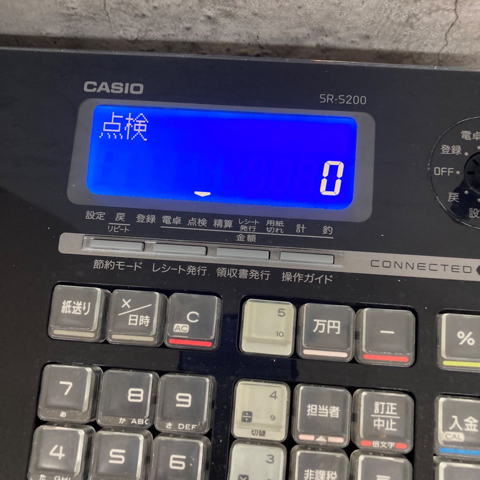 CASIO カシオ 電子レジスター SR-S200-BK ロールペーパー付き 動作確認