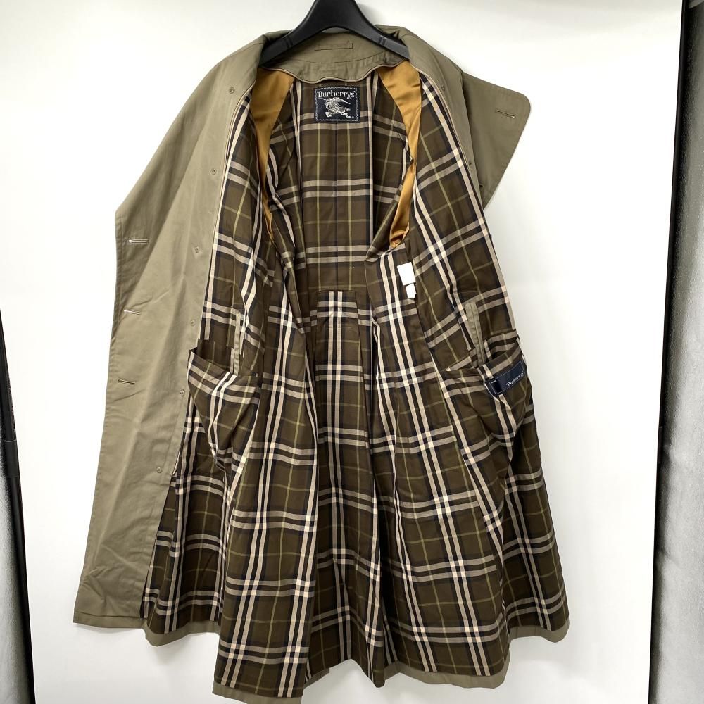 バーバリー　トレンチコート　ベージュ　ノバチェック　ブラウン系　　C-TK83 中古】BURBERRYS トレンチコート ノバチェック ベージュ サイズ表記