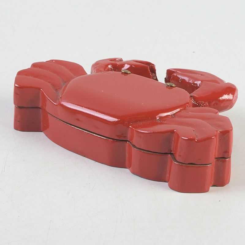 茶道具　池之浦大起作　漆塗　蟹香合　一對　共箱　C　5713 茶道具 池之浦大起作 漆塗 蟹香合 一對 共箱 C 5713