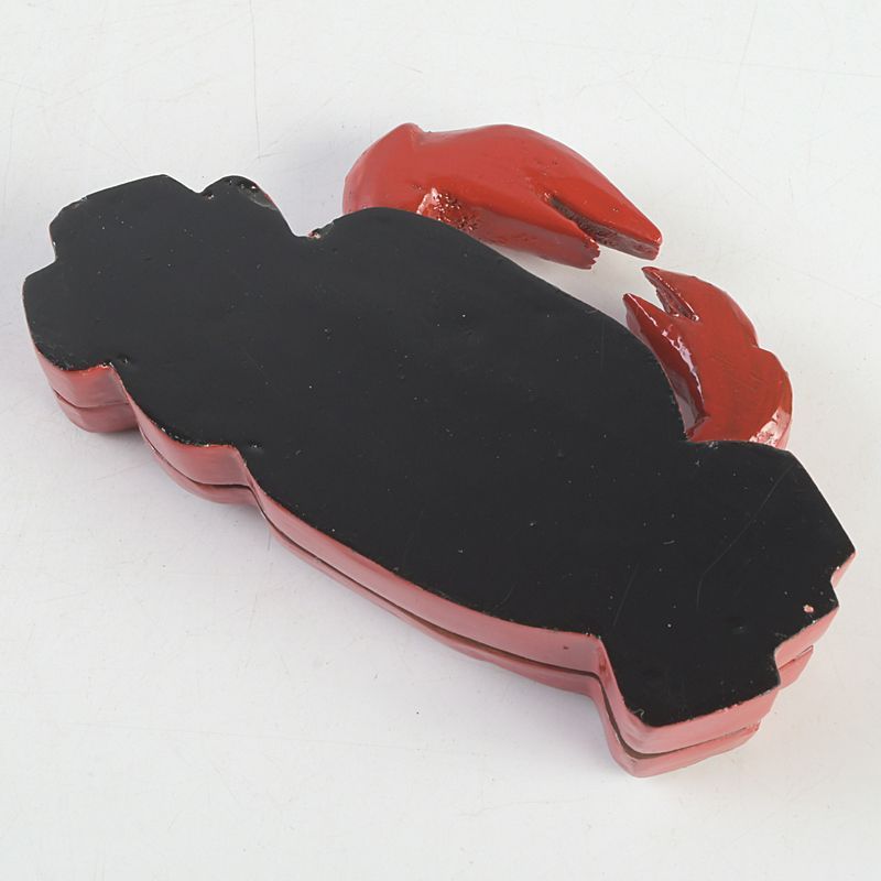 茶道具　池之浦大起作　漆塗　蟹香合　一對　共箱　C　5713 茶道具 池之浦大起作 漆塗 蟹香合 一對 共箱 C 5713