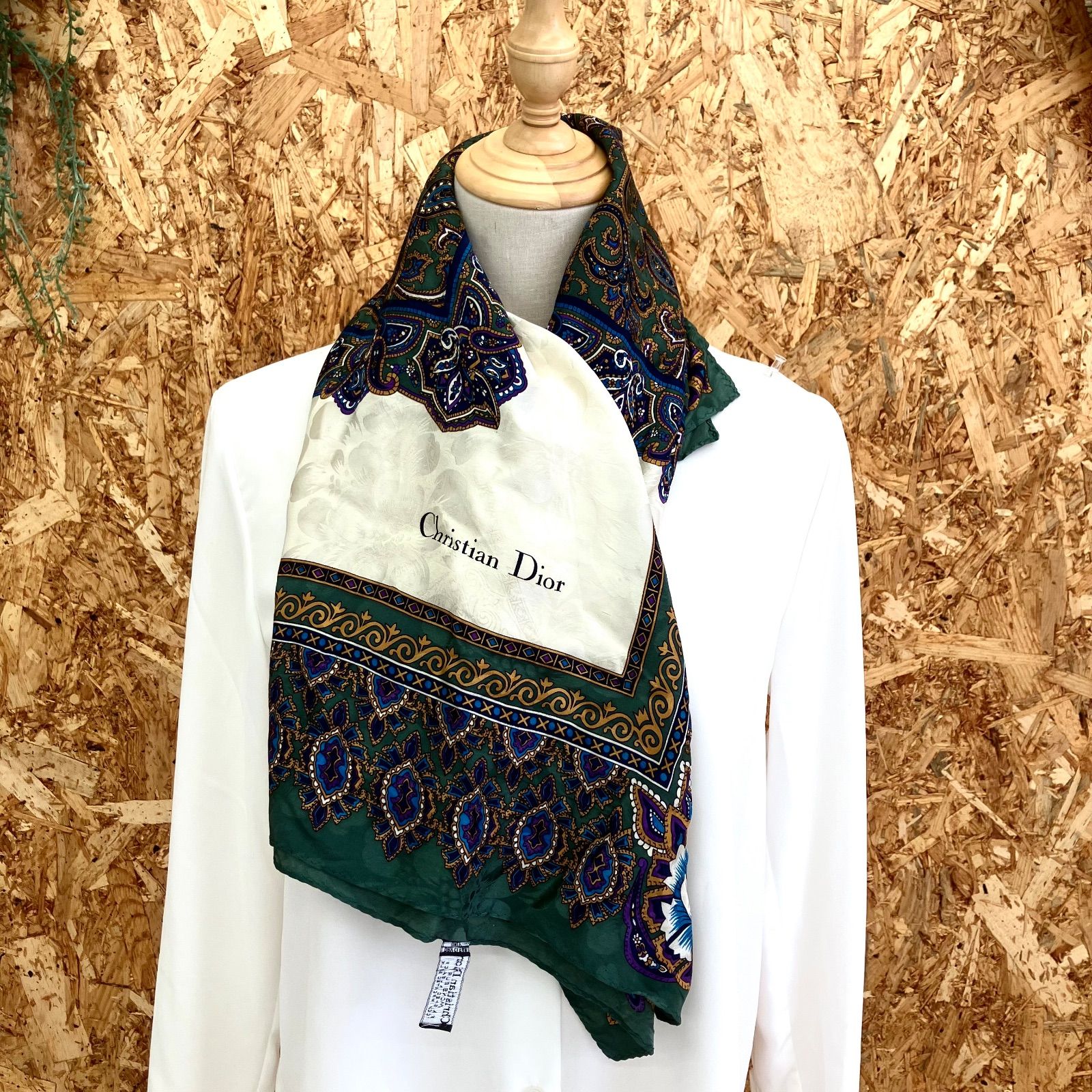 SG4619 Christian Dior クリスチャンデォール 大判 スカーフ - メルカリ