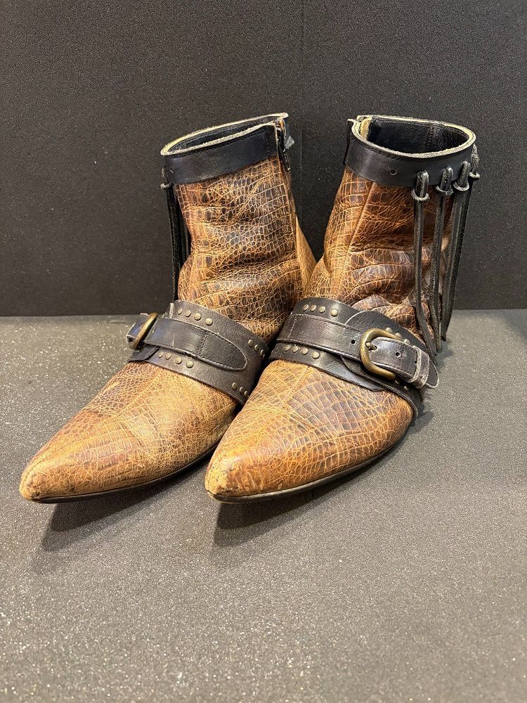 中古品】hiromu takahara デザイン フリンジ付き ショートブーツ