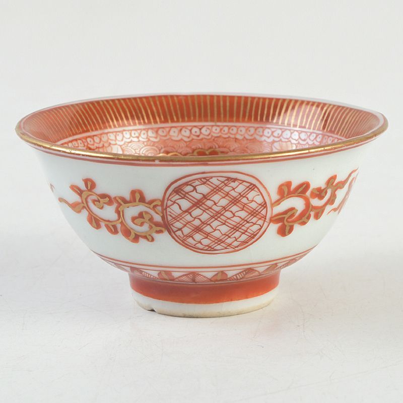 九谷焼　古九谷　赤絵金彩　鳳凰文　鉢 九谷焼 古九谷 赤絵金彩 鳳凰花卉文 酒盃 ぐい呑み C S542 - メルカリ