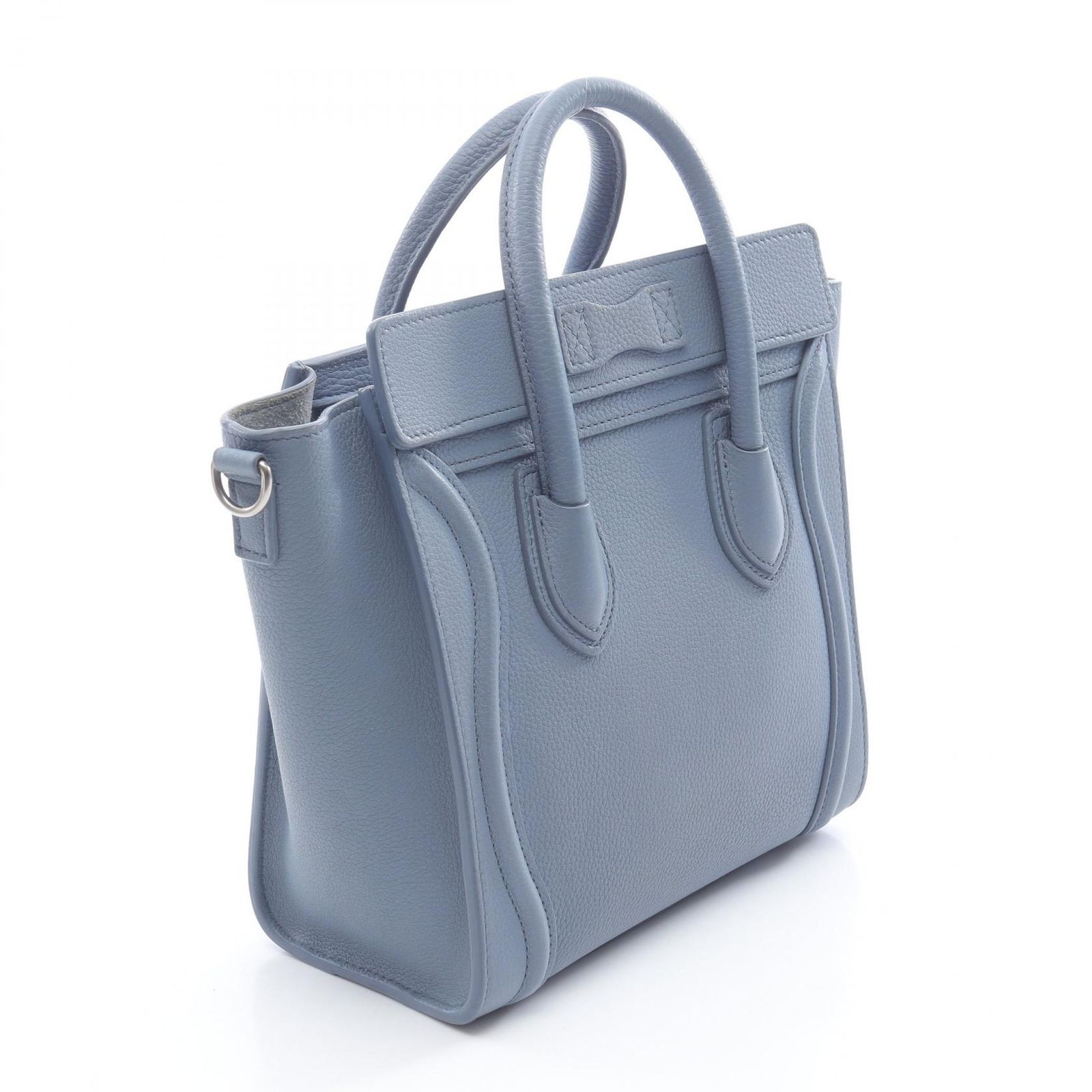 セリーヌ CELINE ハンドバッグ ラゲージ ナノショッパー ブルーグレー