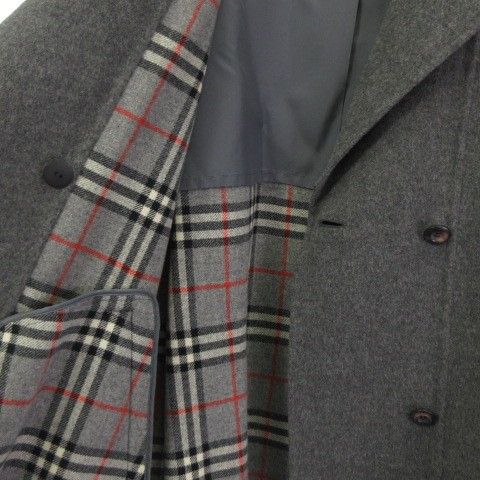 バーバリーズ Burberrys カシミヤ混 コート ダブル 裏地ノバチェック
