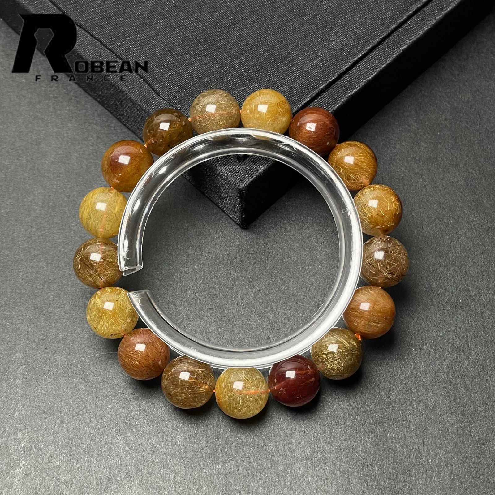 上品 EU製 定価13万円☆ROBEAN・ブラウンルチルクォーツカラフル