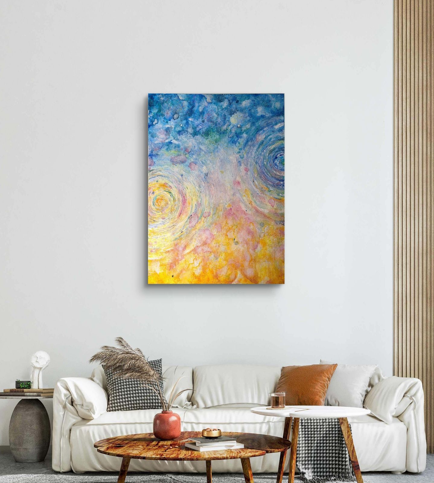 HARUNE-晴音- / 抽象画 90×65㎝ 大型パネル キャンバス 原画1点のみ