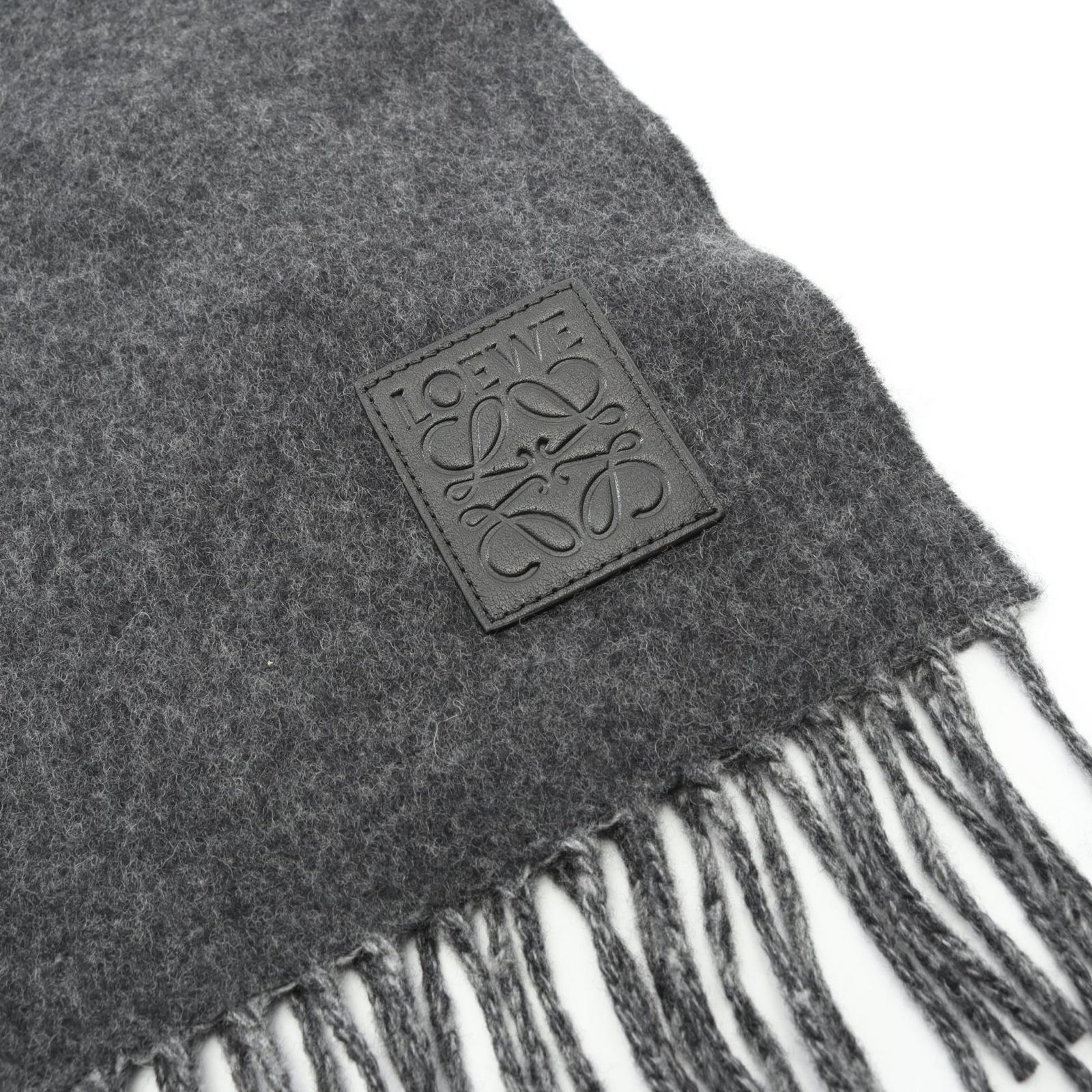 ロエベ LOEWE マフラー アナグラムロゴ フリンジスカーフ