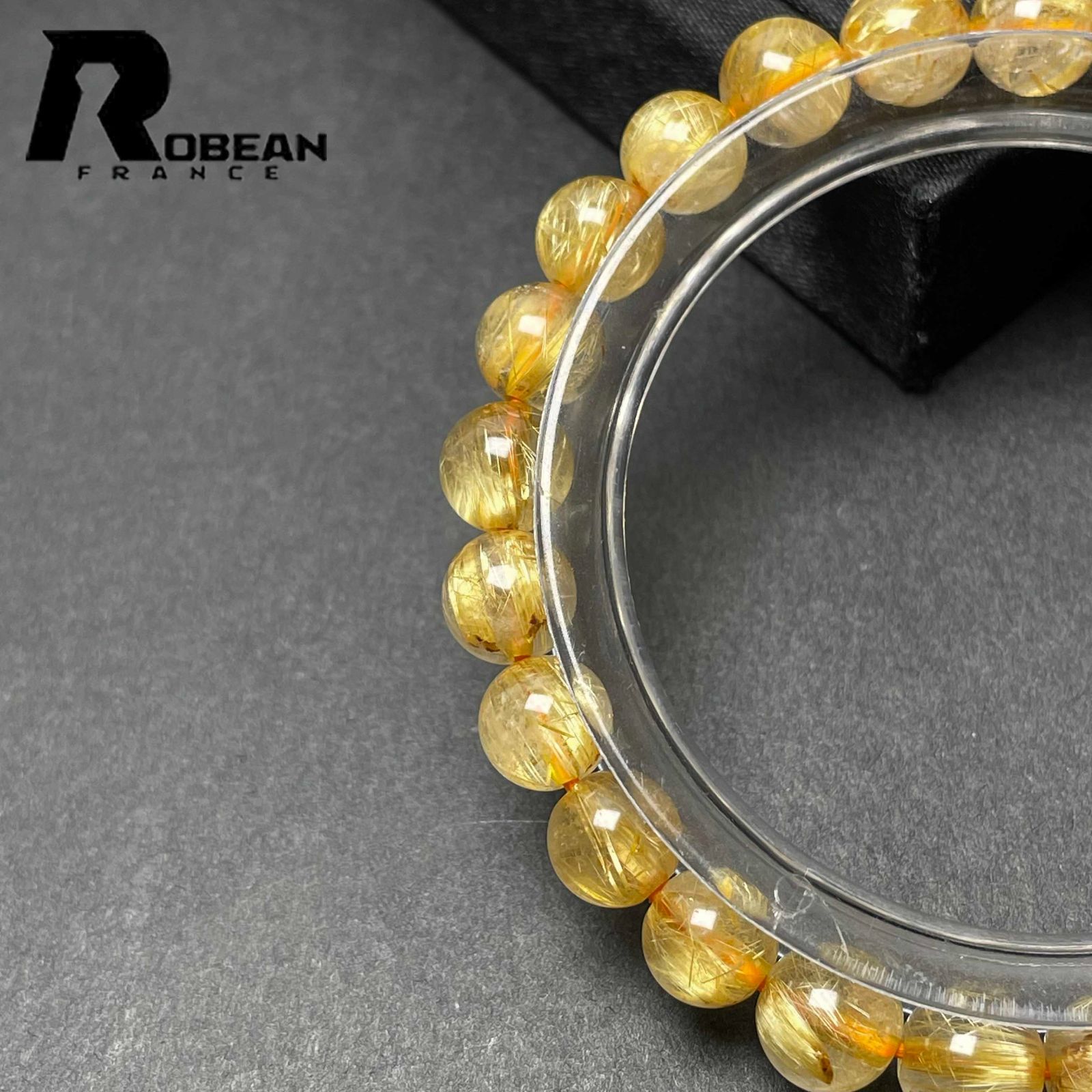 貴重 EU製 定価7万円☆ROBEAN・極!極満針ルチルクォーツ☆ブレスレット