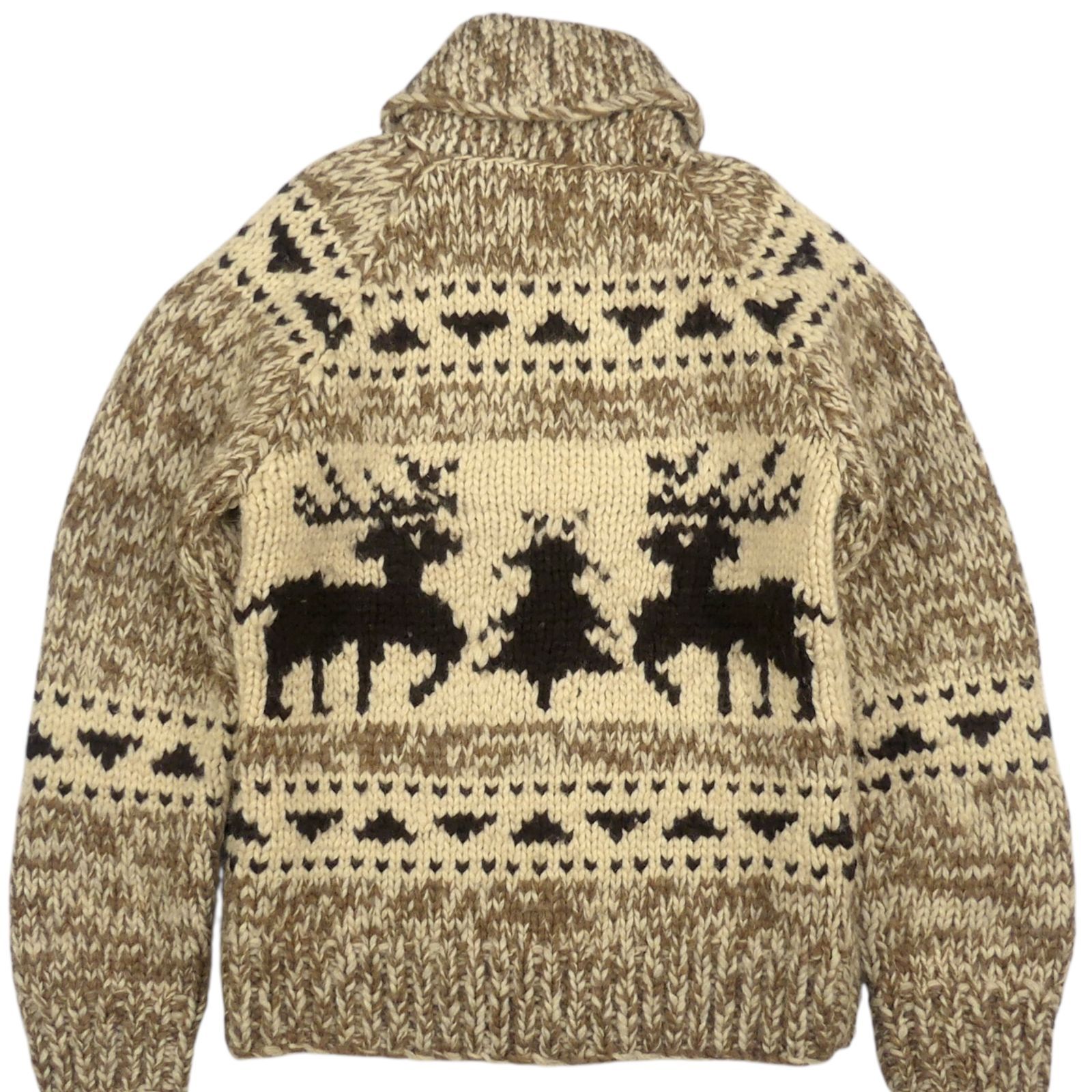 Kanata 茶色のカウチンセーター カウチンセーター kanata ニット L カナダ製 カナタ 40 茶 ベージュ