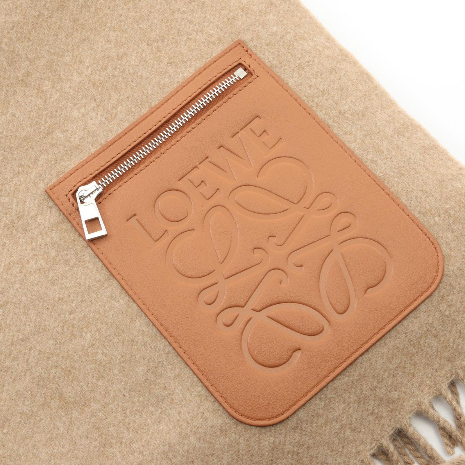 ロエベ LOEWE マフラー スカーフ FSA5SS1W012140 ベージュ ウール