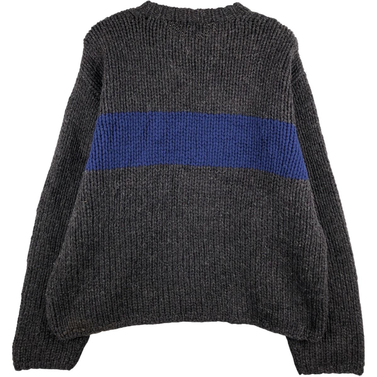 90s J.CREW ハンドニット セーター XL/古着 ジェイクルー J.CREW 長袖 