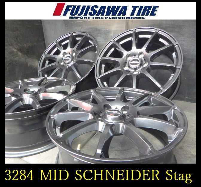 3284】B△送料無料△MID SCHNEIDER Stag△17x7.0J 5H114.3+48△4本