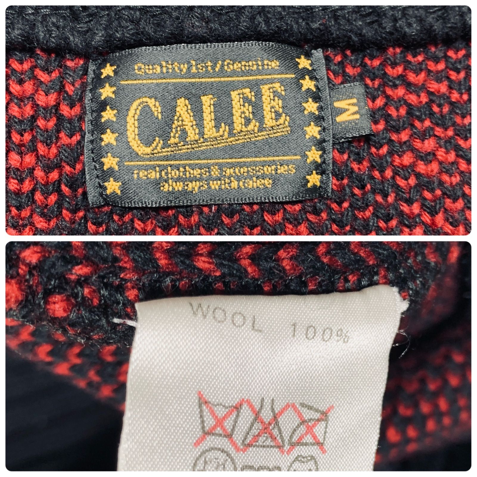 CALEE ニット セーター ジャガード 総柄 ノルディック ヒトデ 星 