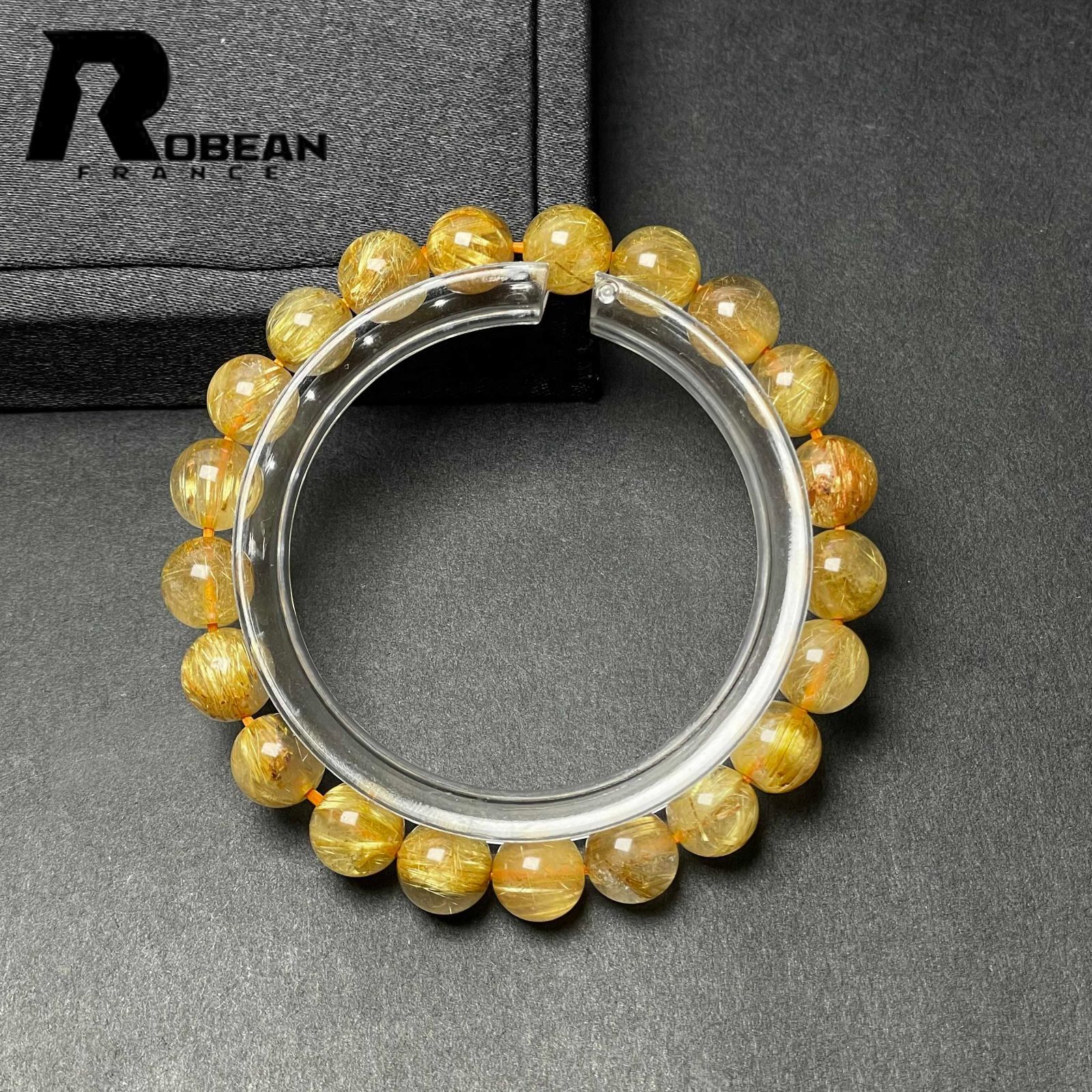 EU製 定価10万円 ROBEAN ! 満針ルチルクォーツ ブレス パワーストーン 天然石 金運 お守り プレゼント 8 7 9 1 mm