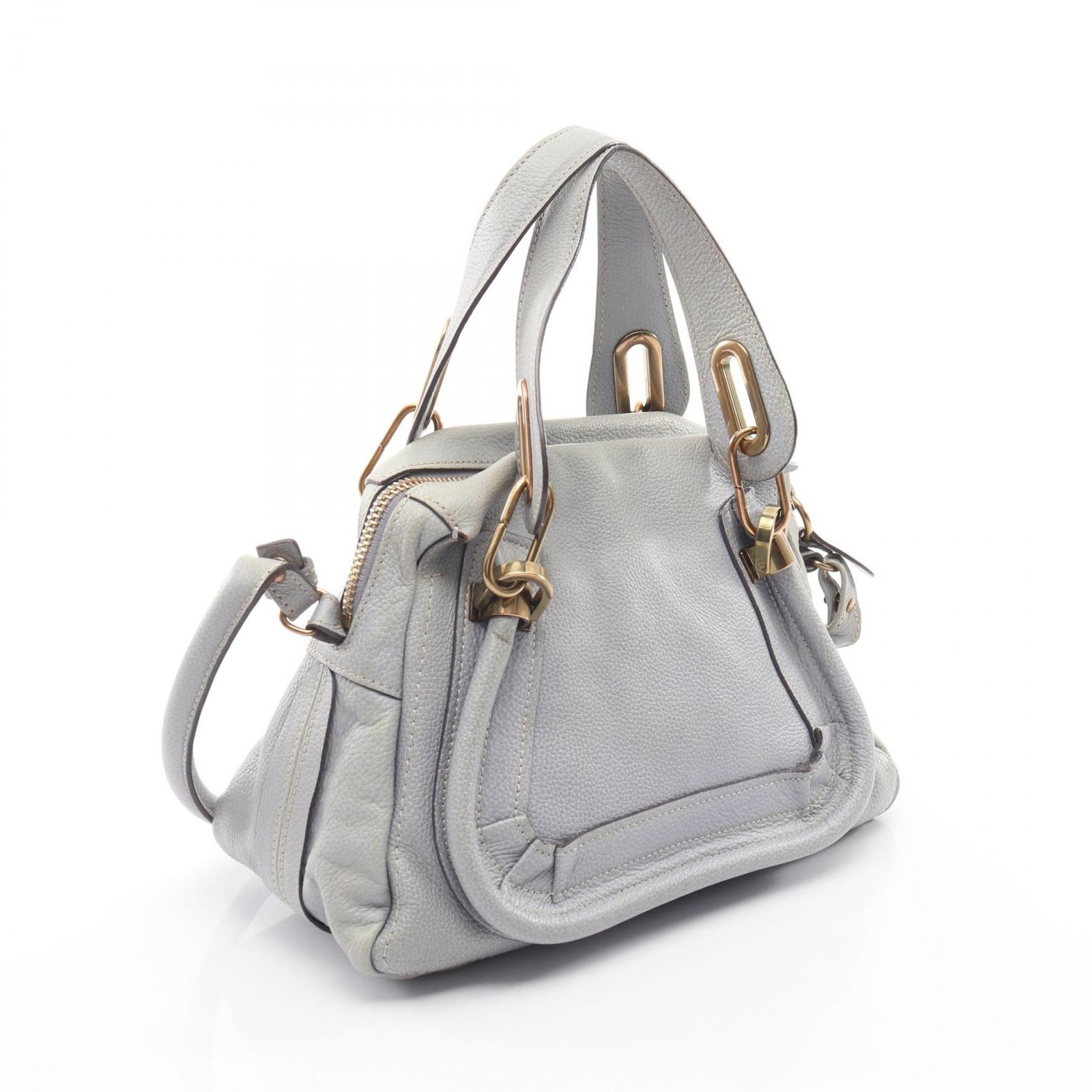 クロエ Chloe ハンドバッグ パラティ スモール ライトブルー レザー