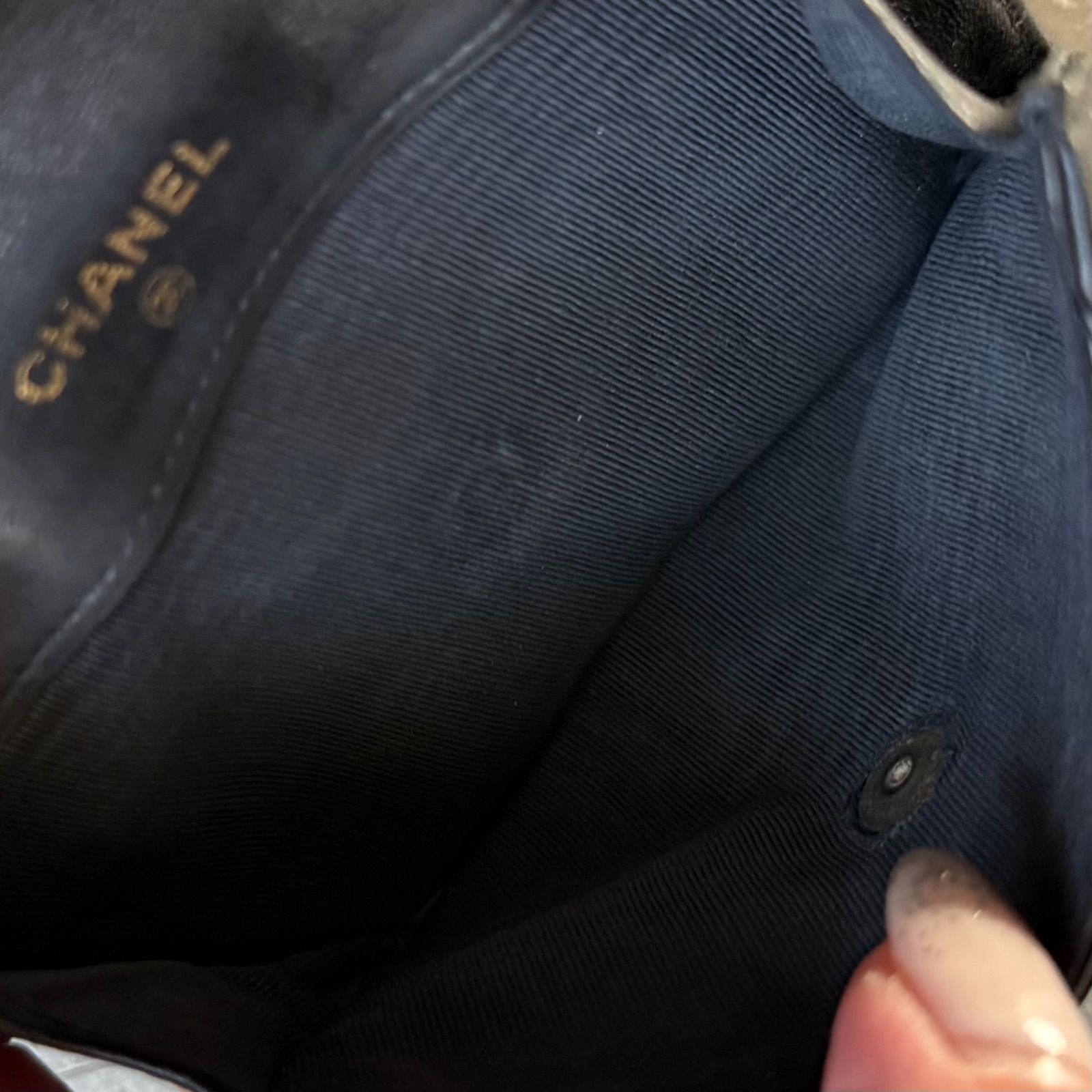 CHANEL シャネル ビコローレ 二つ折り財布 レザー Wホック ブラック 黒