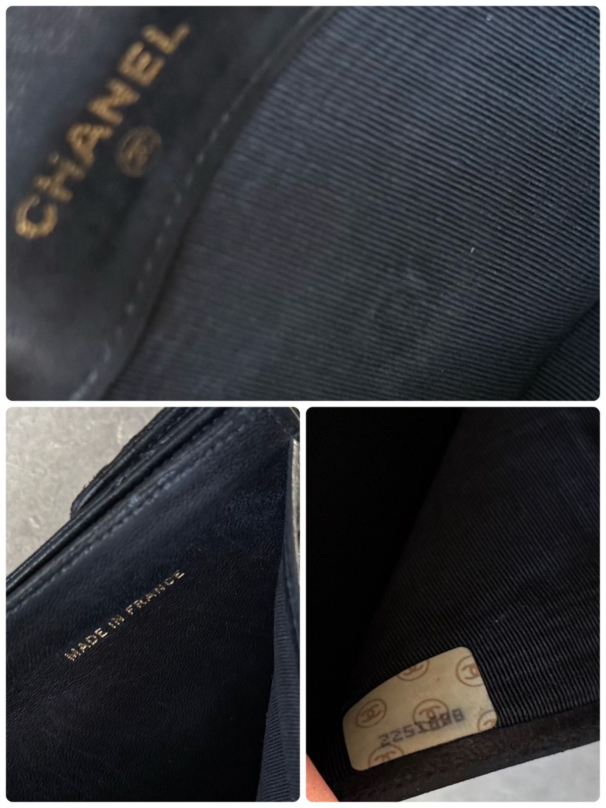 お買い得品　CHANEL シャネル　二つ折り　ビコローレ　キルティング　黒　財布 CHANEL シャネル ビコローレ 二つ折り財布 レザー Wホック ブラック 黒