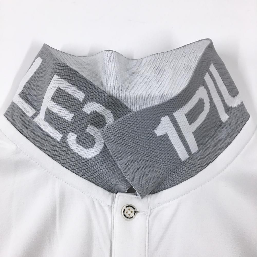 極美品　ウノピゥウノウグァーレトレ　モックネック　ゴルフウェア　ロゴ　XL 1PIU1UGUALE3 RELAX ウノピゥウノウグァーレトレ カモ柄モックネックT