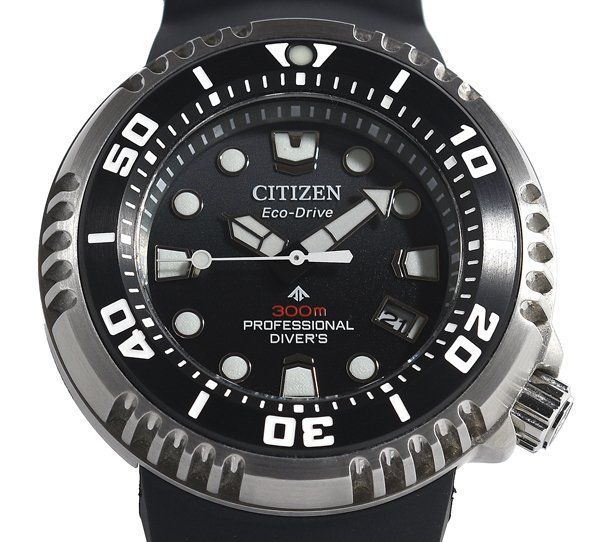 ★箱保付！新品同様！CITIZEN シチズン MARINEシリーズ BN1024-01E プロフェッショナル ダイバー300m 光発電エコ ...