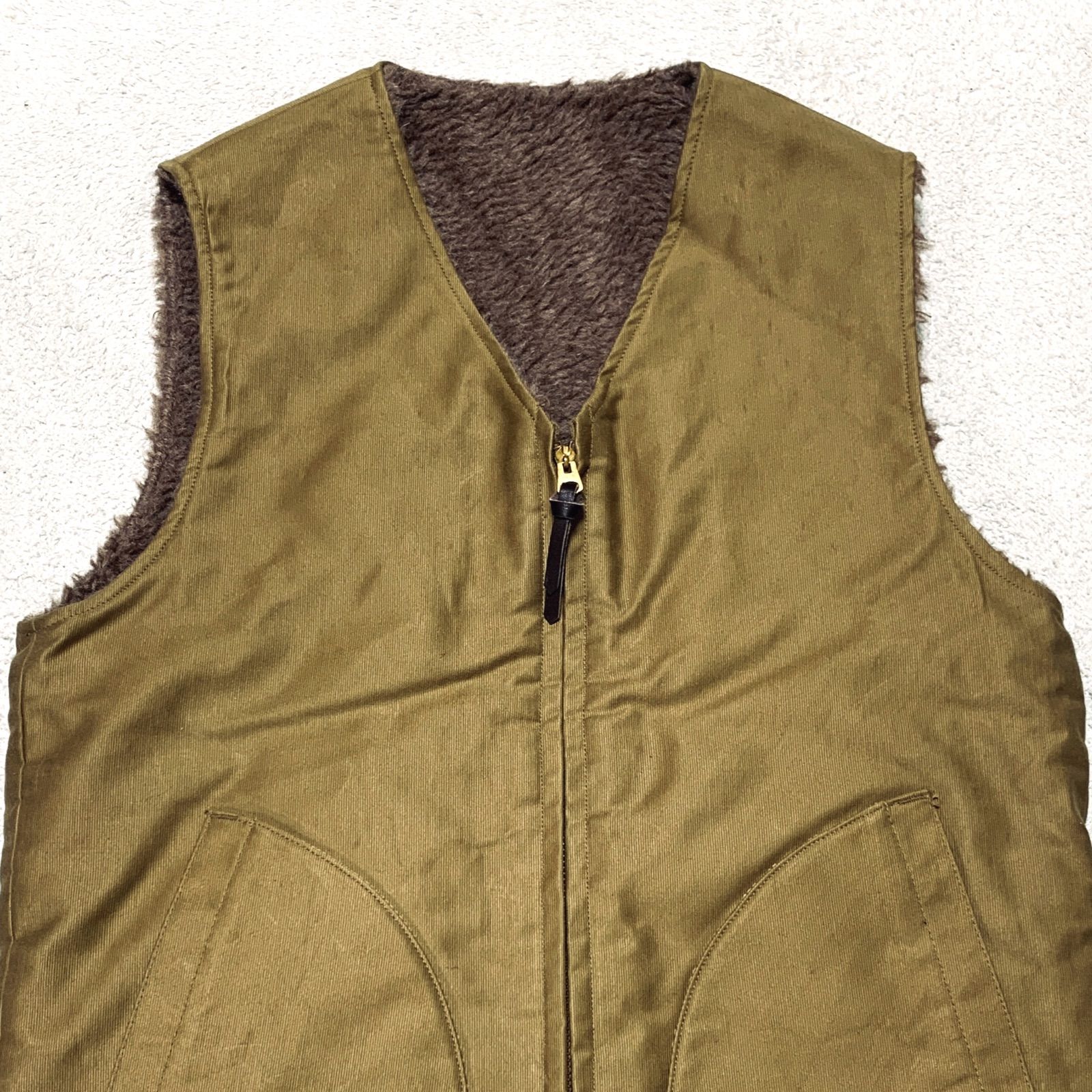 最高級　¥64900 バズリクソンズ　デッキアルパカベスト　リバーシブル　両A面 BUZZ RICKSON'S DECK VEST REVERSIBLE デッキベスト リバーシブル