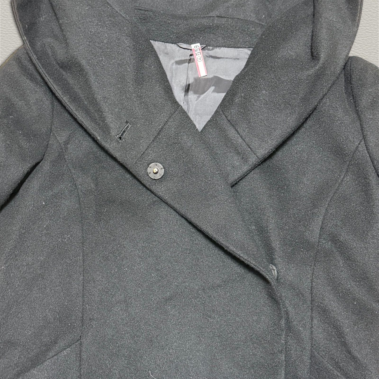 ANAYI カシミヤ混ダブルボタンフーデッドコート 36 比翼 アナイ フード