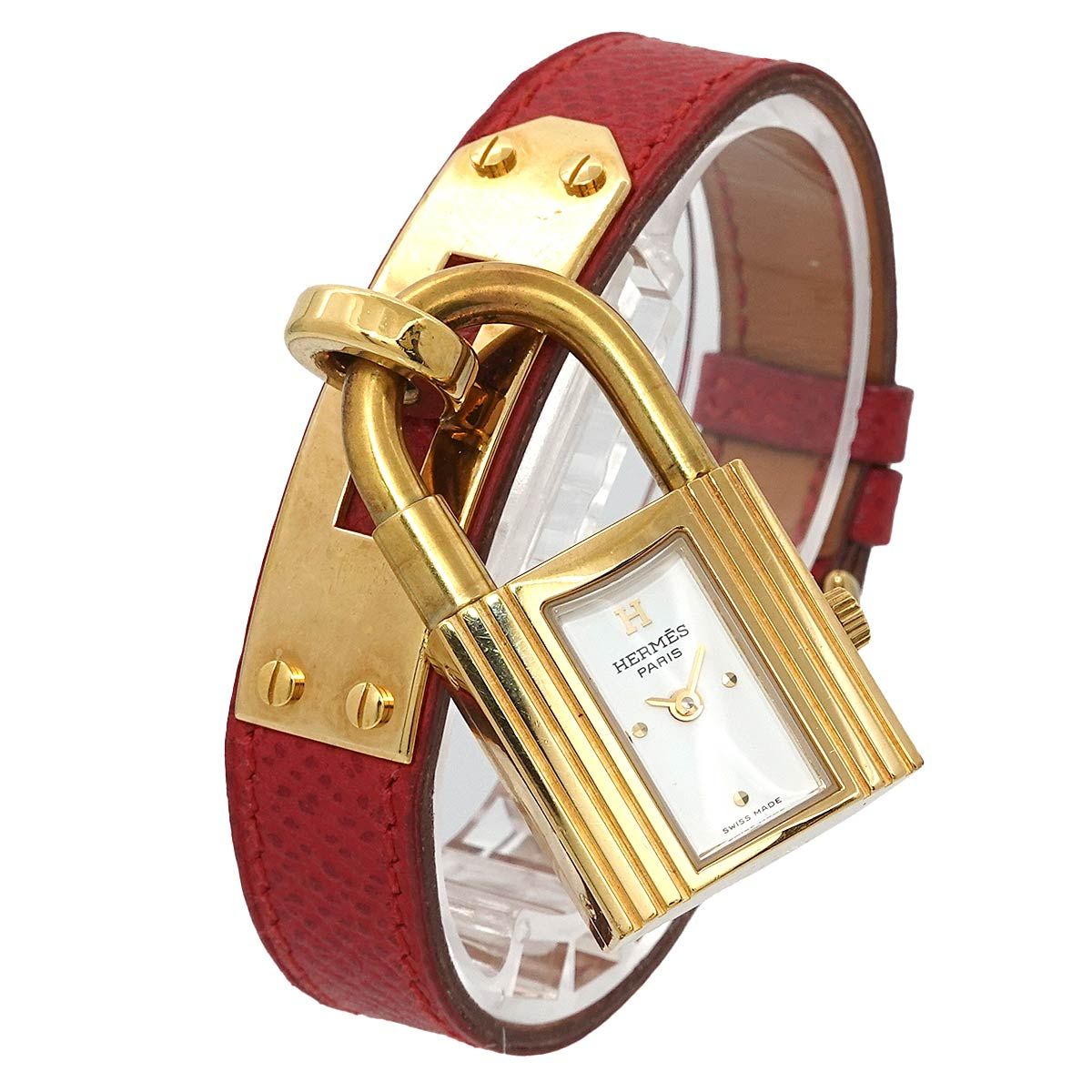 HERMES ケリーレッド 時計 エルメス/ケリーウォッチ/レッドダイヤル/Hermes/Kelly Cadenas/Red
