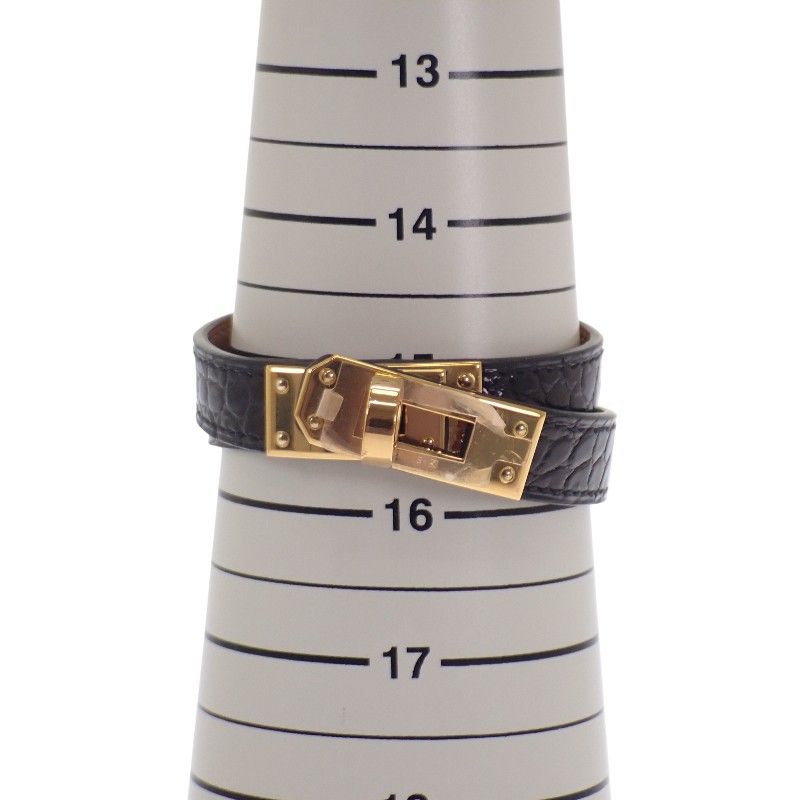 超美品！エルメス オーケリー ブレスレット ブラック×ゴールド HERMES エルメス 