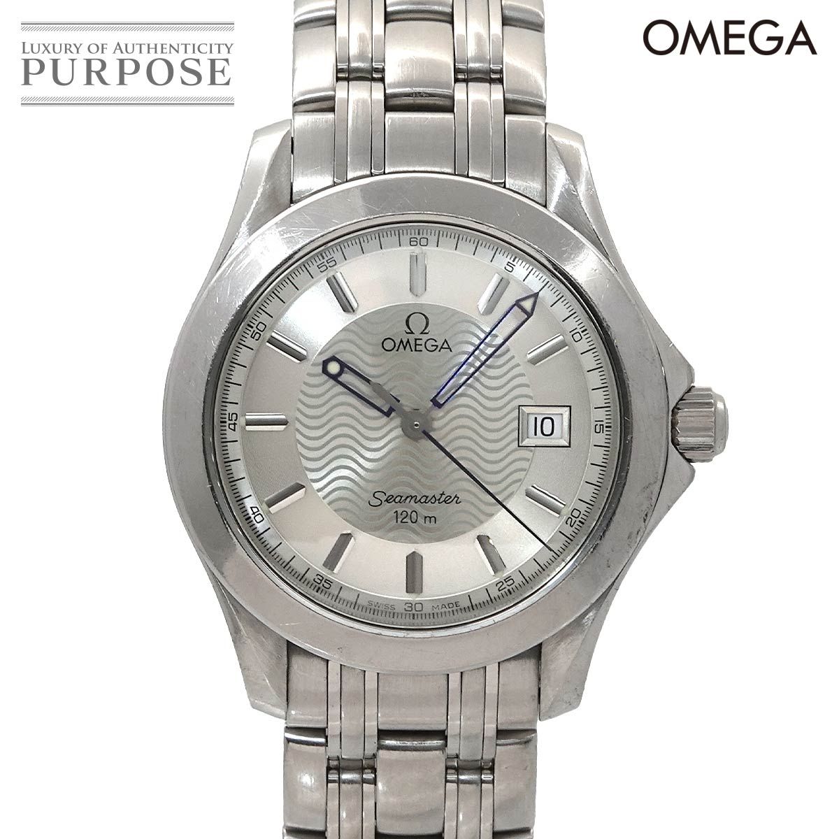 オメガ OMEGA シーマスター120 2511 31 メンズ 腕時計 デイト シルバー クォーツ ウォッチ Seamaster 90304945 腕時計(クォーツ)