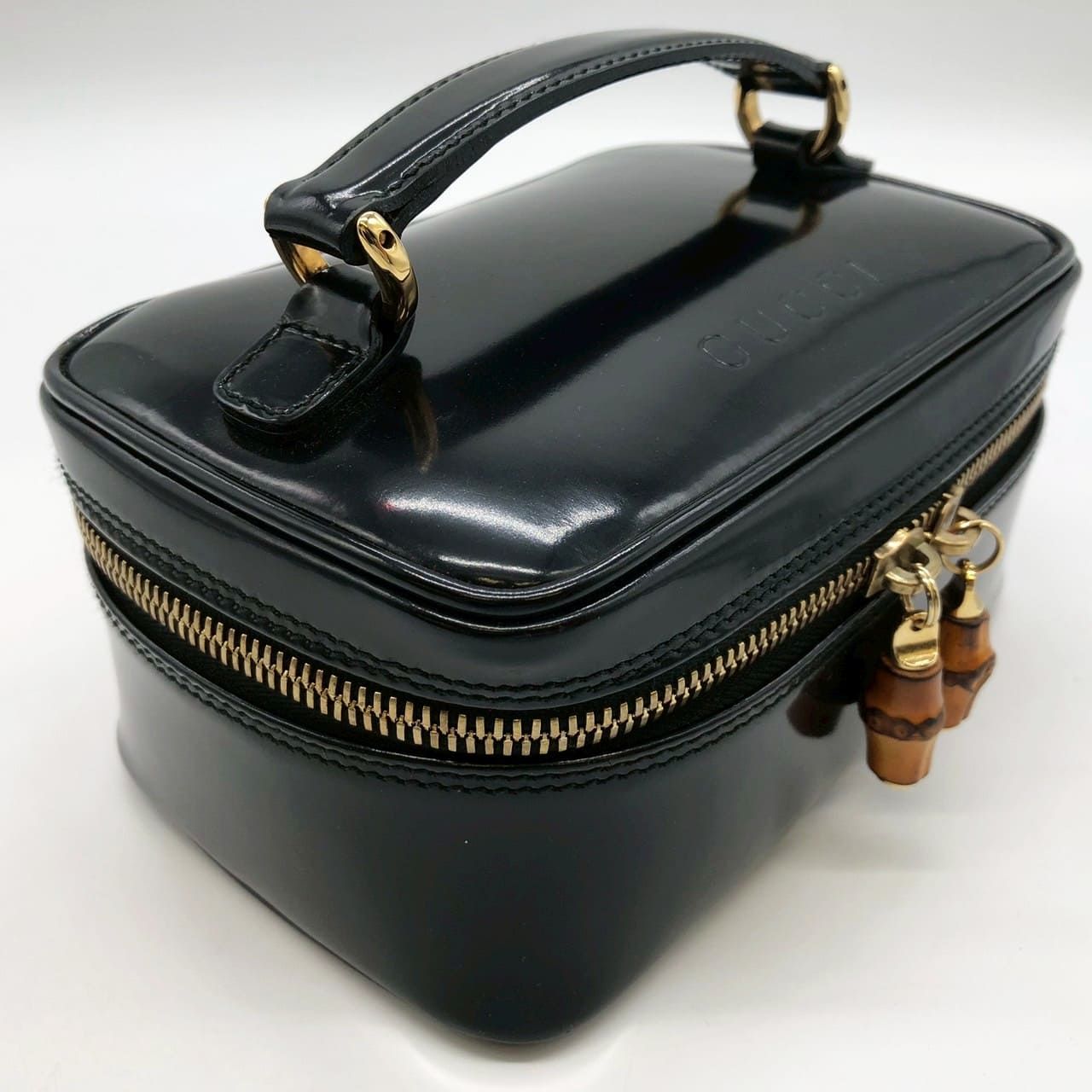 GUCCI グッチ 032 1956 バンブー バニティ ポーチ ハンドバッグ