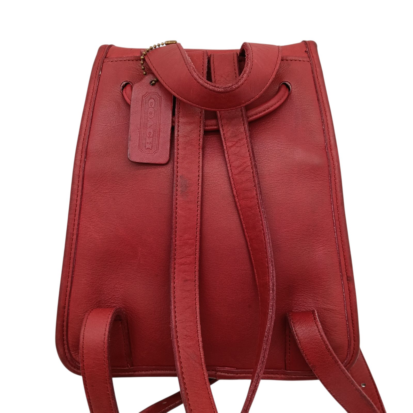 【希少色・美品】COACH オールドコーチ リュック　USA グラブタンレザー ✨極美品✨コーチ リュック グラブタンレザー ゴールド金具 チャーム