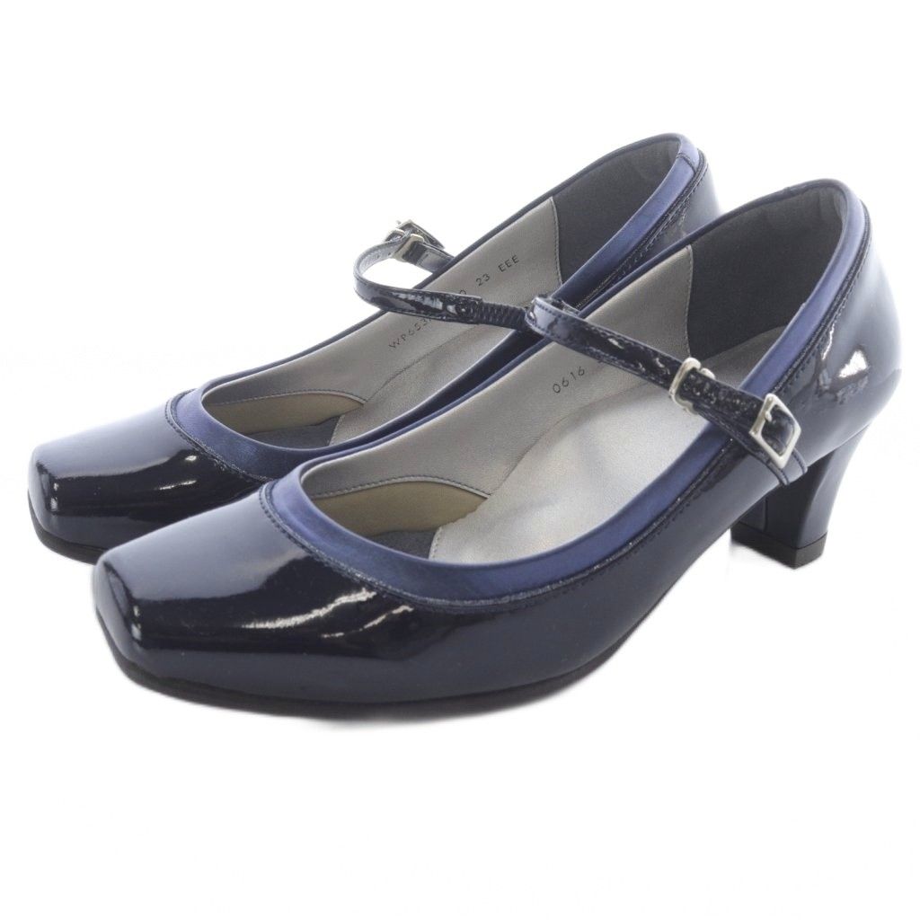 アシックス asics PEDALA パンプス エナメル ストラップ ハイヒール