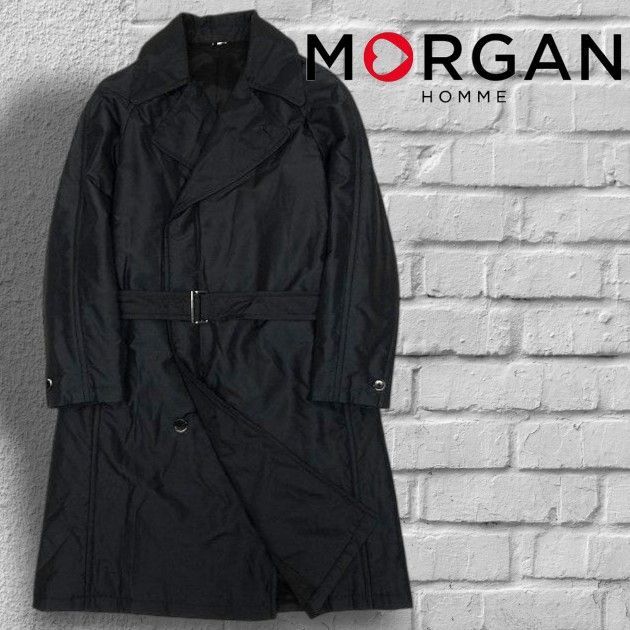 MORGAN HOMME モルガン オム エコダウン ナイロン 中綿入り トレンチ