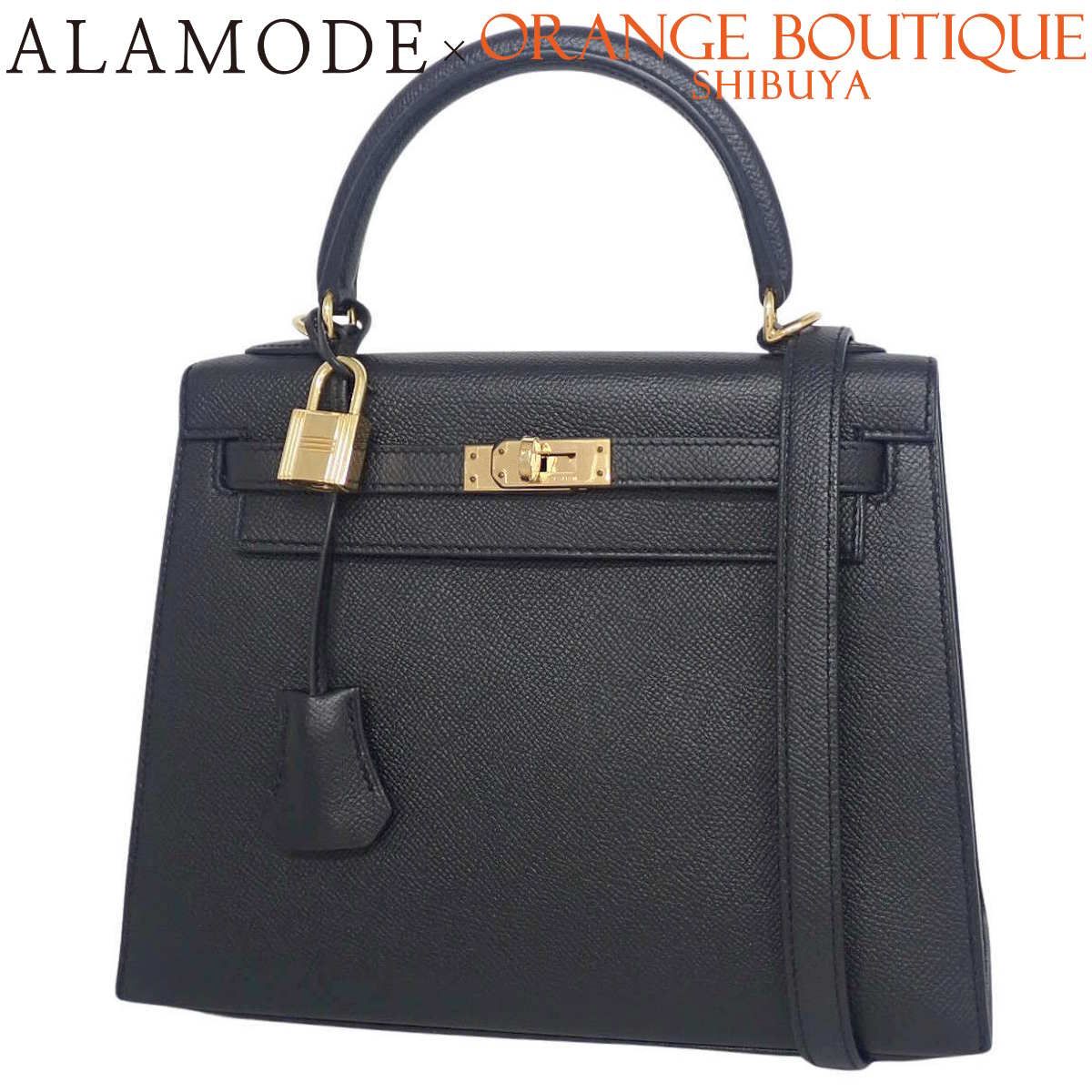 HERMES(エルメス) ケリー25 (外縫い) ブラック黒 ヴォーエプソン
