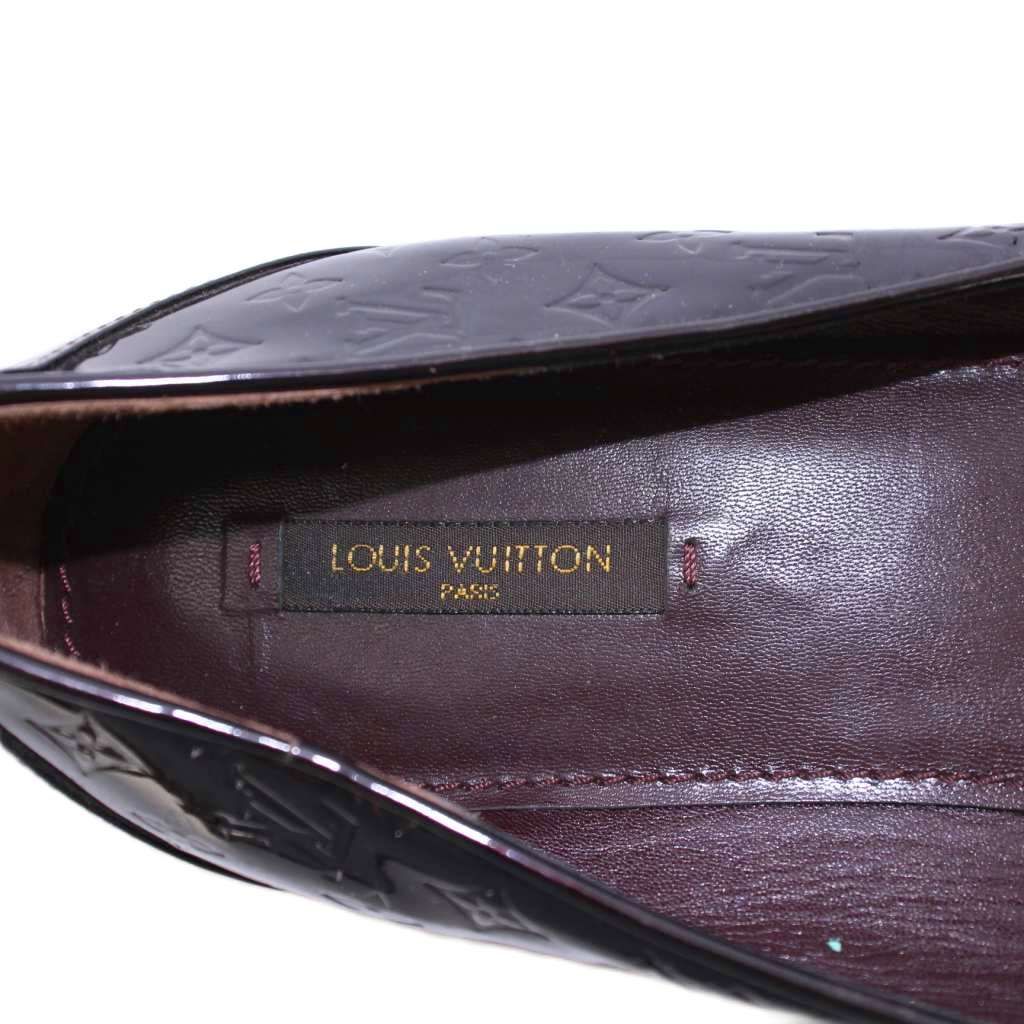 ルイヴィトン LOUIS VUITTON ヴェルニ モノグラム パンプス フラット