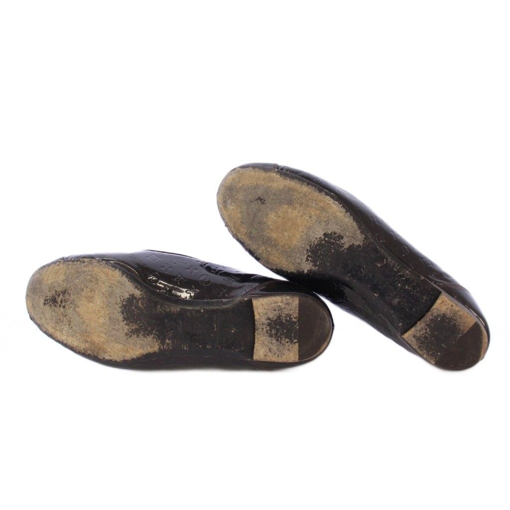 ルイヴィトン LOUIS VUITTON ヴェルニ モノグラム パンプス フラット