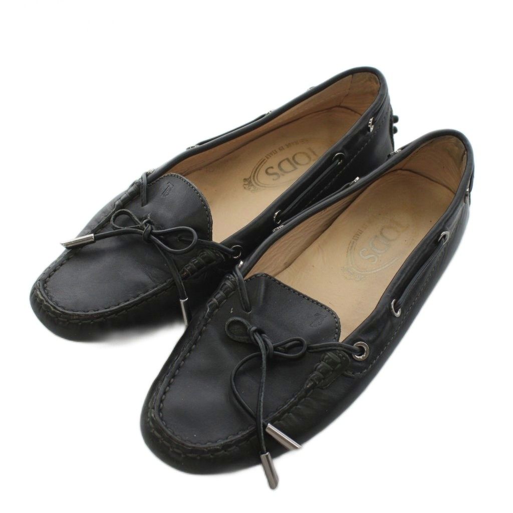 新品未使用★TOD'S・レザー切替 サイドロゴ ドライビングシューズ(10.5) TOD'S（トッズ） TODS × Ferrari フェラーリ コラボ ドライビング