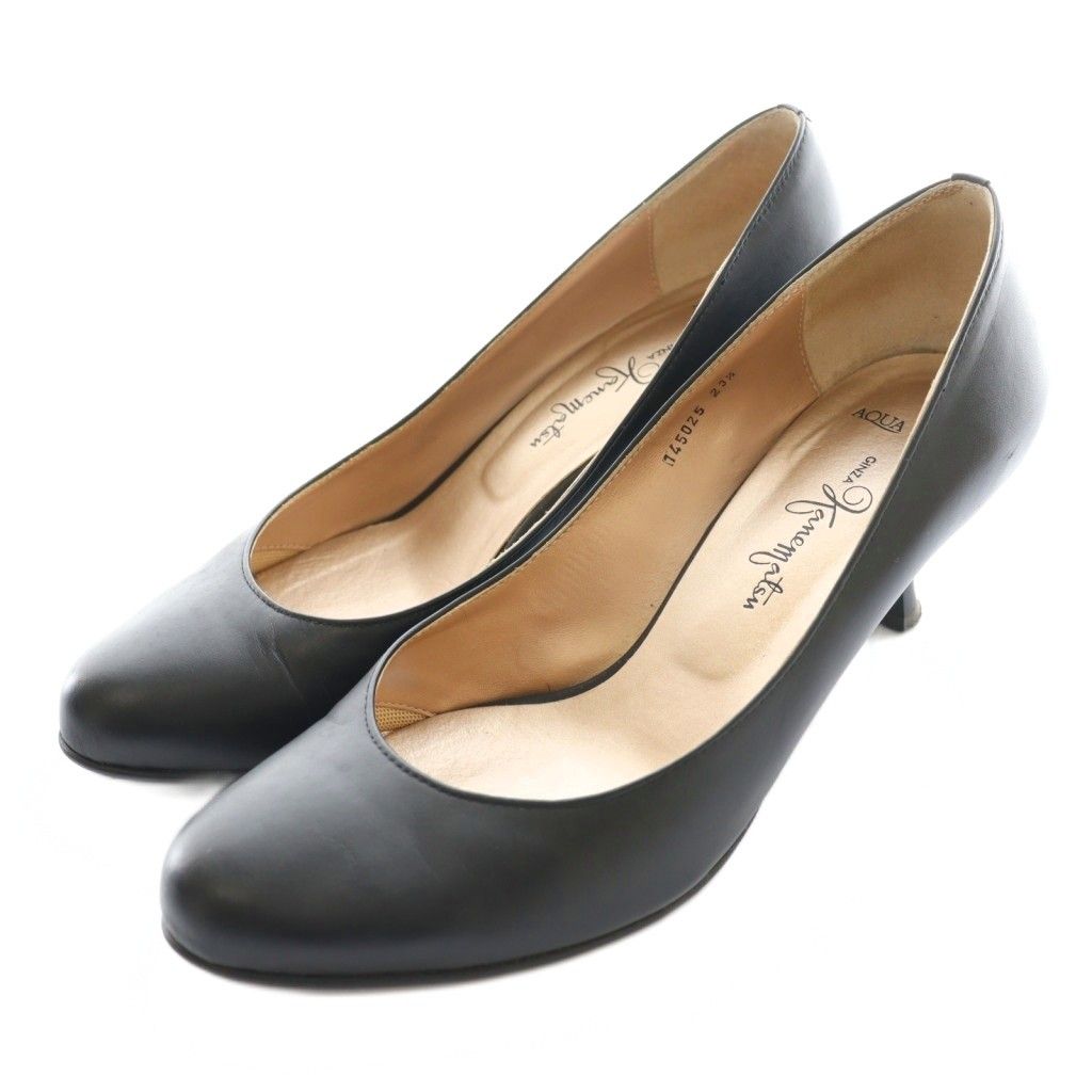 銀座かねまつ GINZA Kanematsu パンプス 23.5cm 黒 ブラック /SS □OS