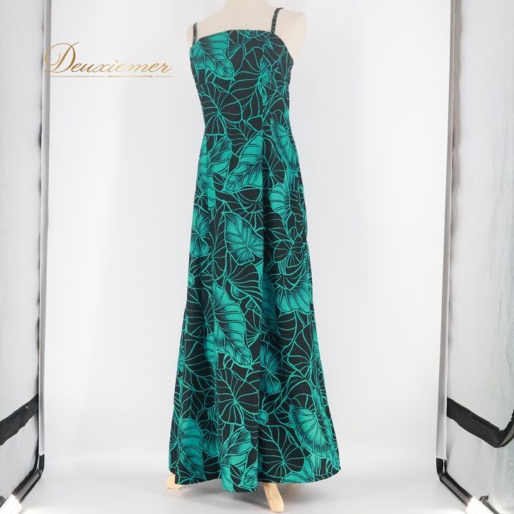 フラダンス 衣装 ワンピース ドレス ブラック系 アロハスタンダード