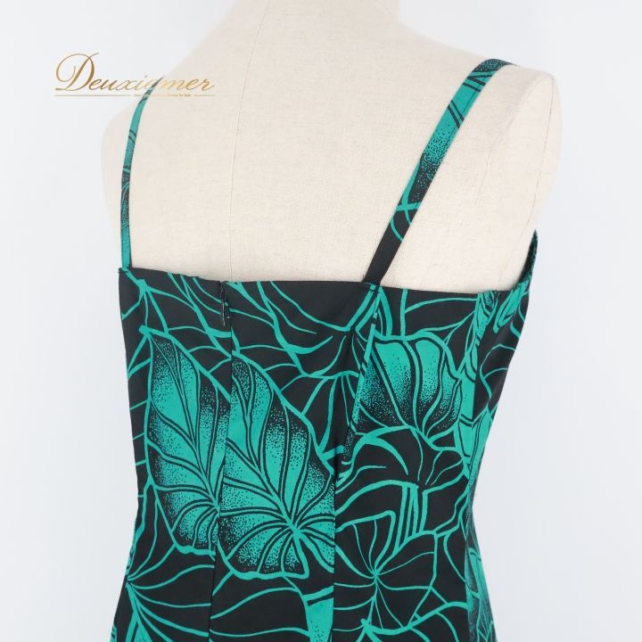 フラダンス 衣装 ワンピース ドレス ブラック系 アロハスタンダード