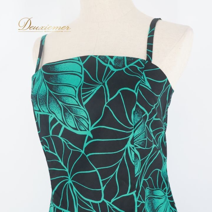 フラダンス 衣装 ワンピース ドレス ブラック系 アロハスタンダード