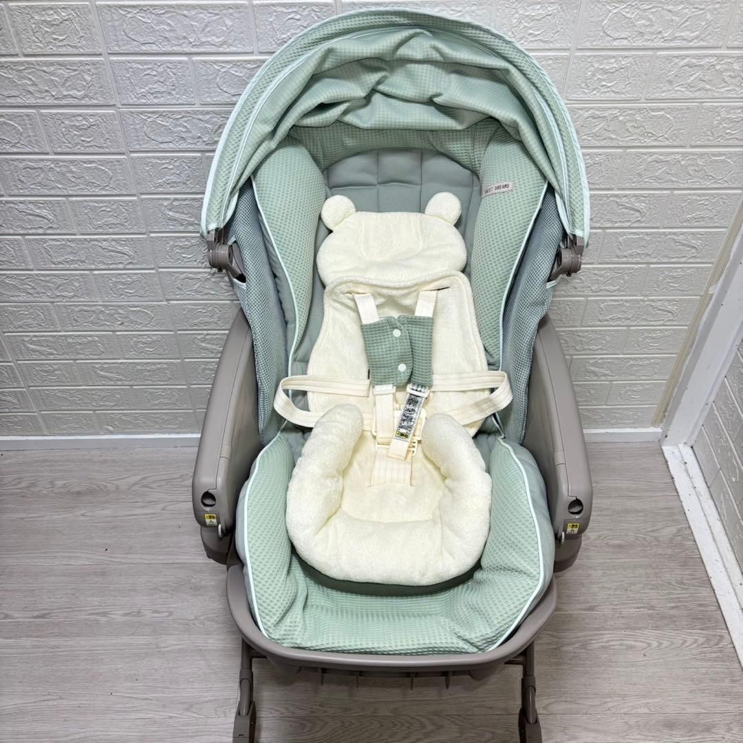 手洗い＆動作確認済】Aprica ユラリズムオートプレミアムAC ピスタチオ