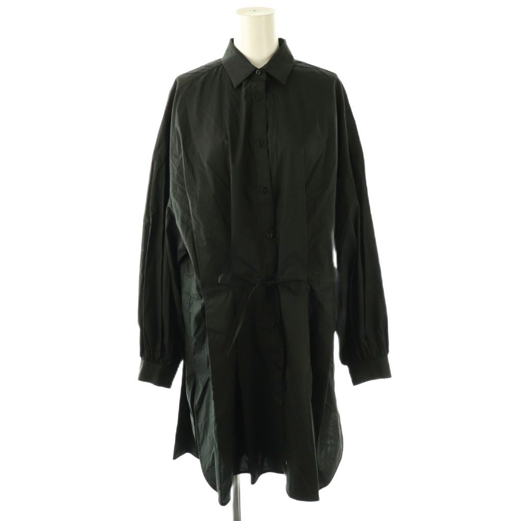 ENFÖLD ブラック ロングワンピース38 ENFOLD(エンフォルド) ワンピース サイズ38 M レディース - 黒 クルー