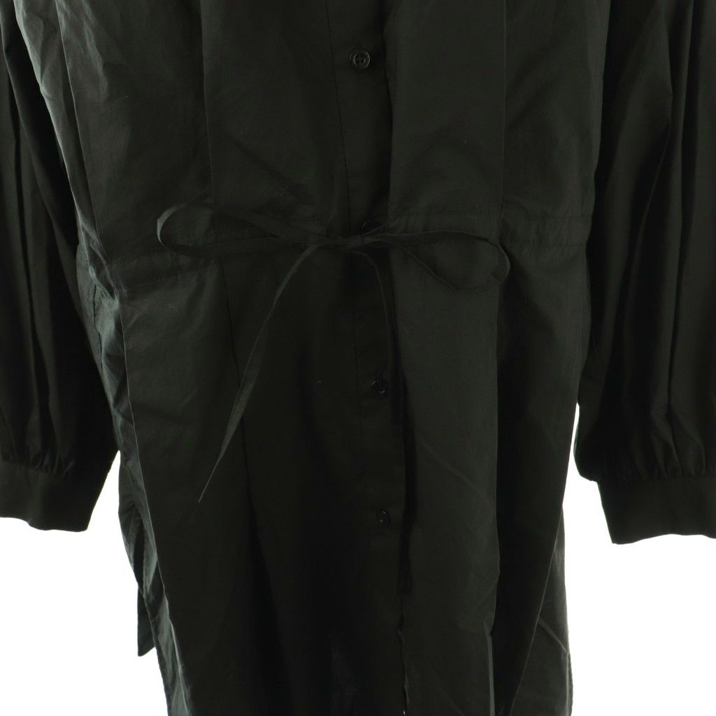 エンフォルド ENFOLD シャツ チュニックワンピース 膝丈 38 ブラック