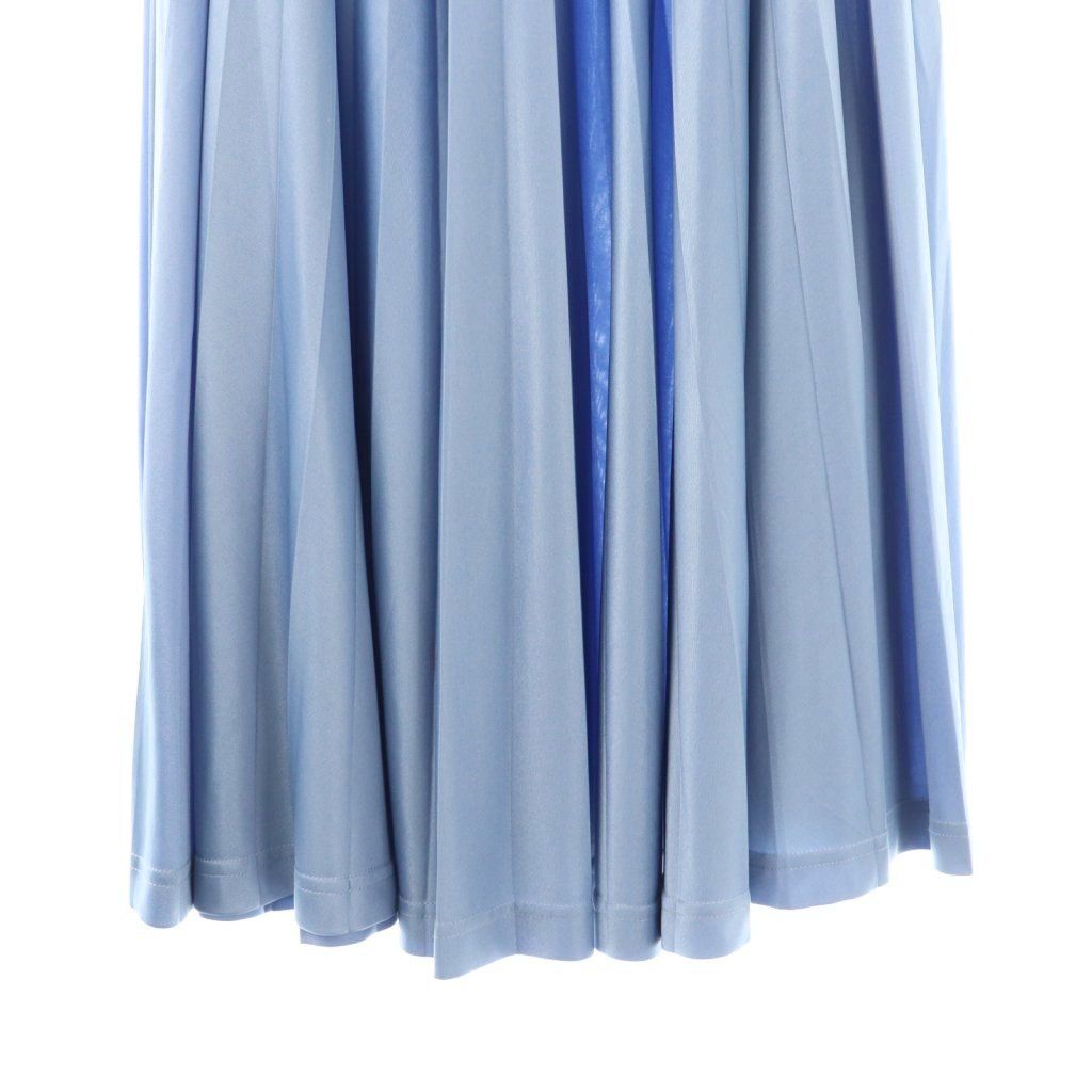 セリーヌ フィービ期 プリーツ スカート ブルー 36サイズ シルク混 セリーヌロングスカートフィービー美品