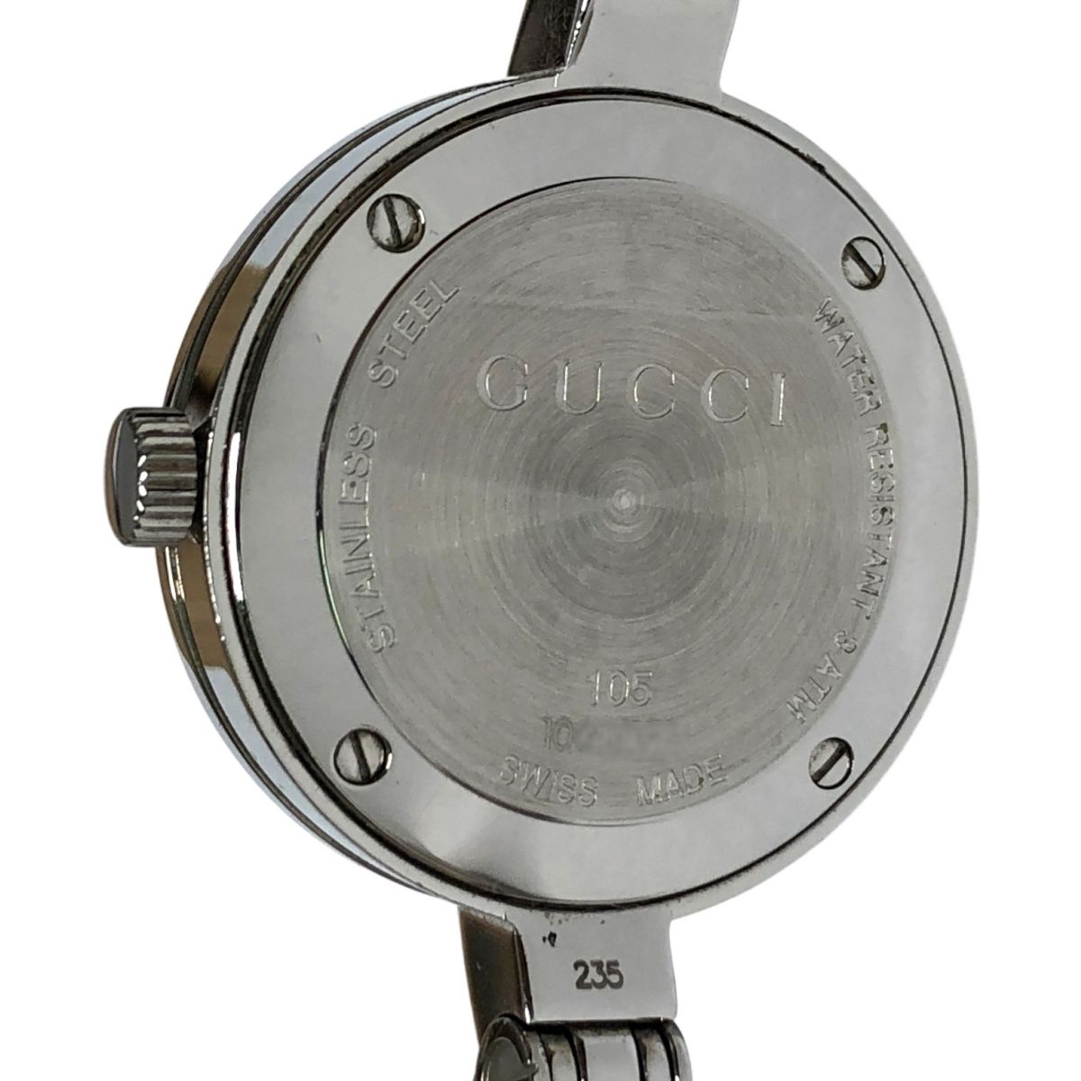 GUCCI グッチ　腕時計　レディース 105 1Pダイヤ フラワー バングル 513 稼働 GUCCI 時計 105 バングル 1Pダイヤ レディース 花柄｜Yahoo